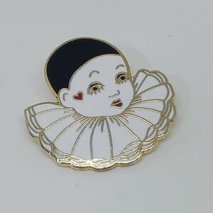 * vintage cloisonne clown harlequin pin brooch Pinnocle Designs